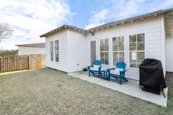 Enjoy your morning cup of coffee on this lovely back patio!