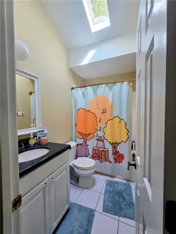 Hall Bathroom with skylight