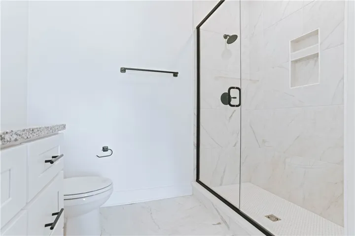 Walk-In Tile Shower - Example of a completed Exterior Unit Townhome