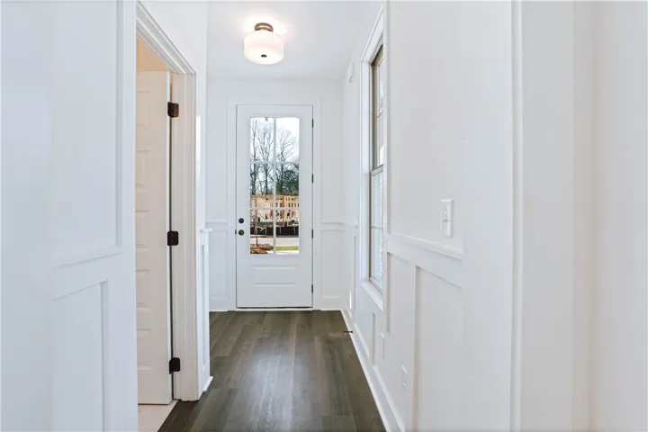 Hall to guest bedroom and full guest bath - Example of a completed Exterior Unit Townhome