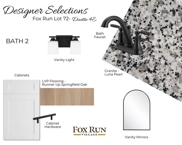 The Duette 4E on lot 72 by Holland Homes LLC. All plans, pricing, and specifications are subject to change without notice.