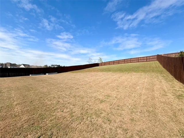 Large fenced yard
