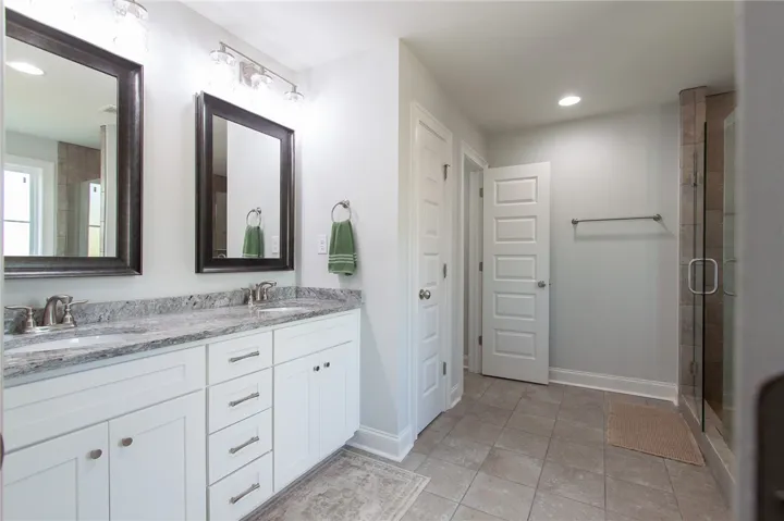 Primary Bath- Separate Toilet Room and Linen Closet