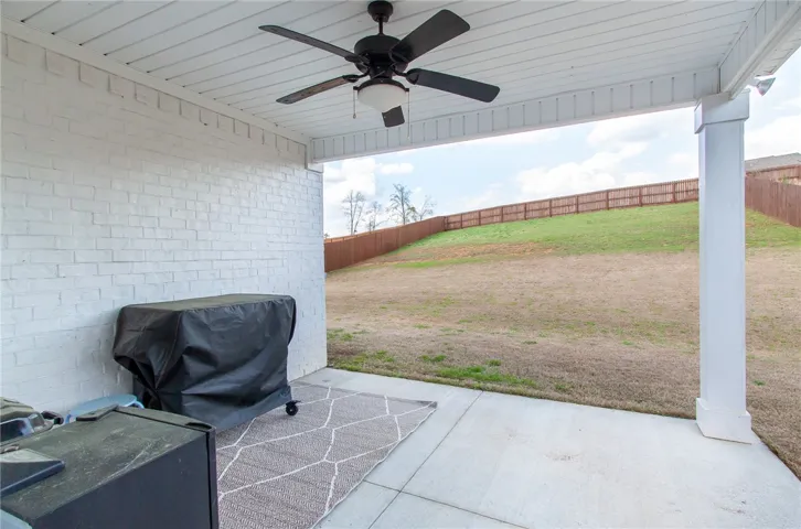 Covered Porch and  Fenced Large Yard