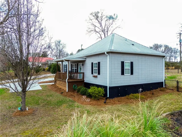 Side view of property