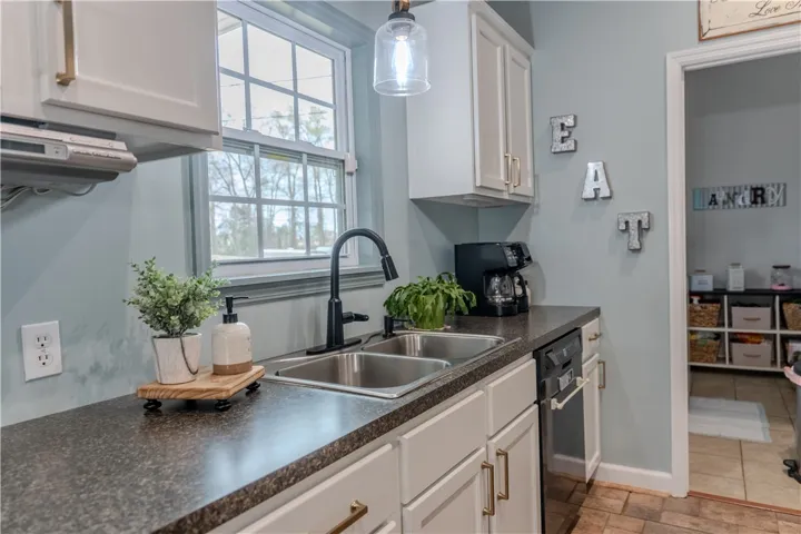 Kitchen leading into Laundry room.
