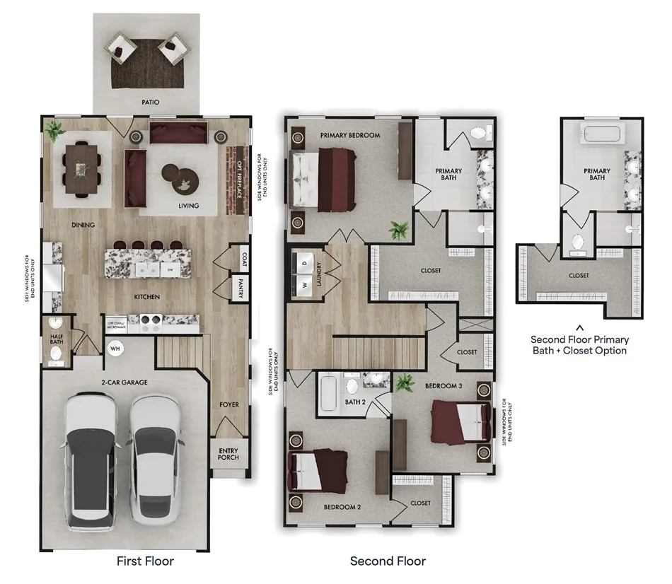 Examine this functional two-story layout featuring distinct living zones and well-appointed private quarters.
