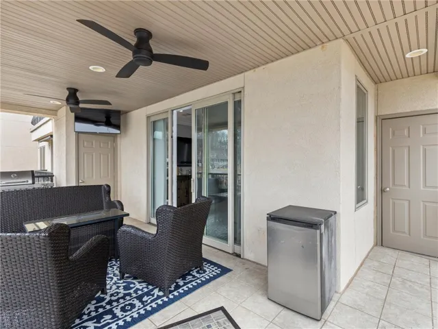 balcony with storage closet