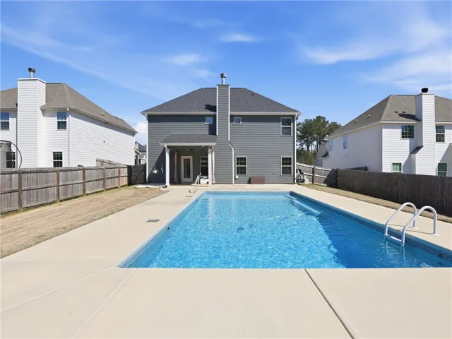 Rear view of home