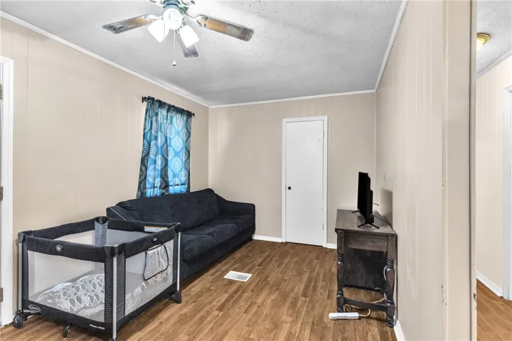 Living space off the entry