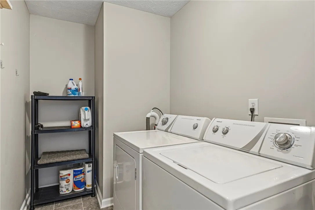 The laundry is spacious and located off the kitchen and garage