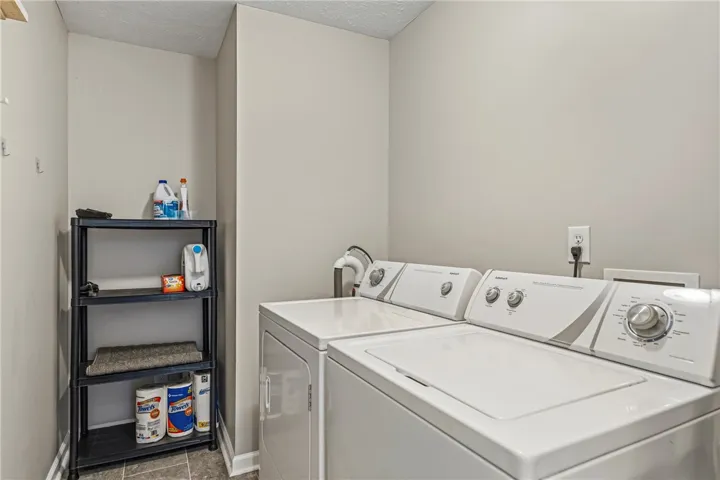 The laundry is spacious and located off the kitchen and garage