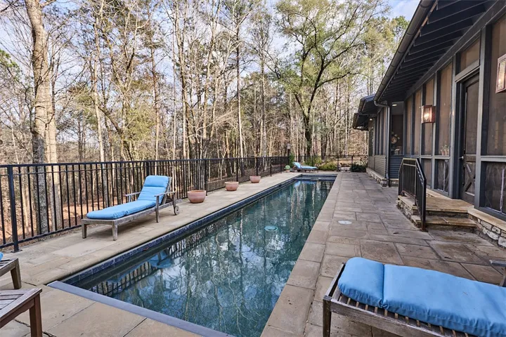 Lap pool with electric cover and complete privacy