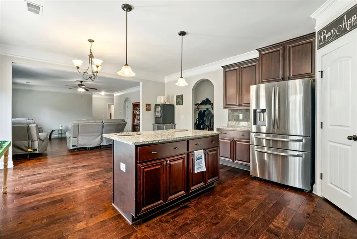 Kitchen open to the living room