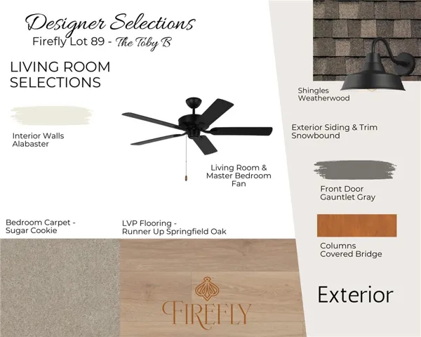 Lot 89 Firefly Interior Design Board