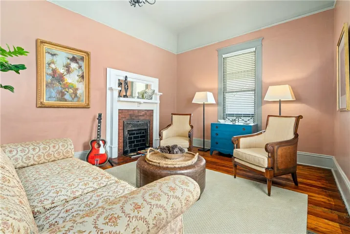 living room with rare true barrel ceiling .
