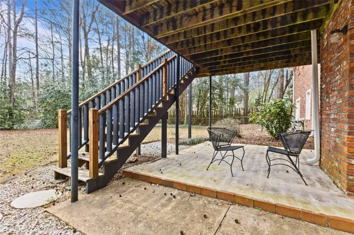deck above and patio below
