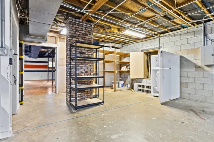 unfinished basement space-tons of storage