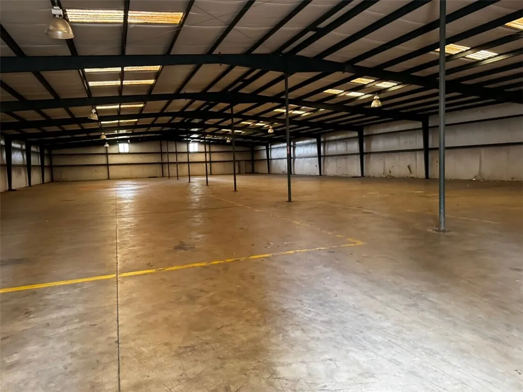 This spacious warehouse provides ample room for various industrial and commercial needs.