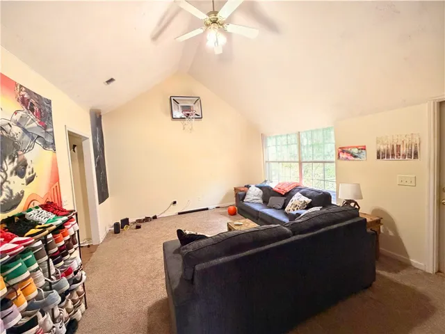 Huge Living Room with Cathedral Ceiling - Image has been edited to remove personal items of tenant