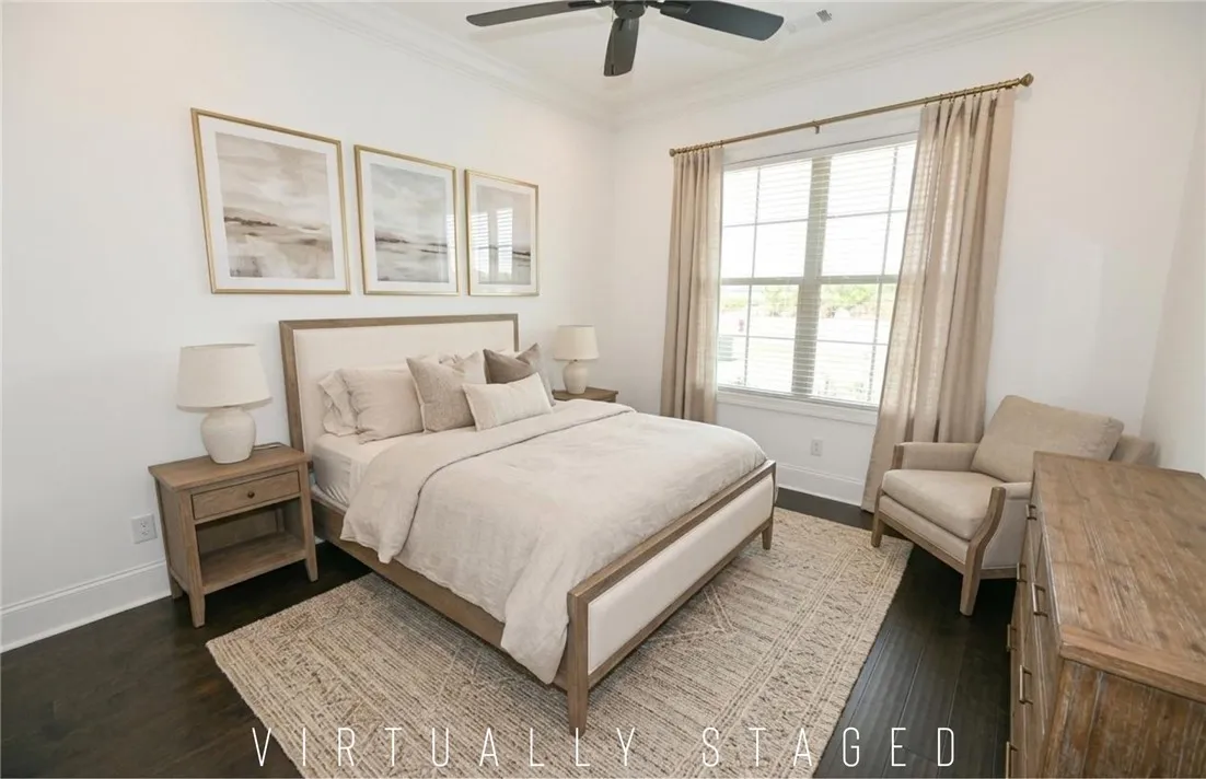 Bedroom 2, also with hardwoods!