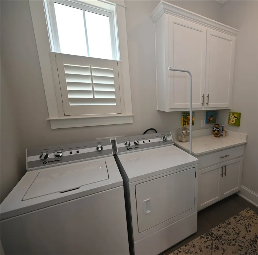 Bright laundry room.