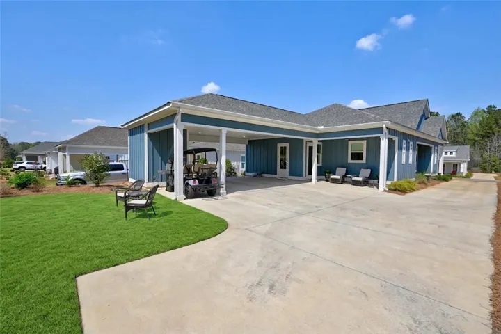 Plenty of patio space or extra parking when needed.