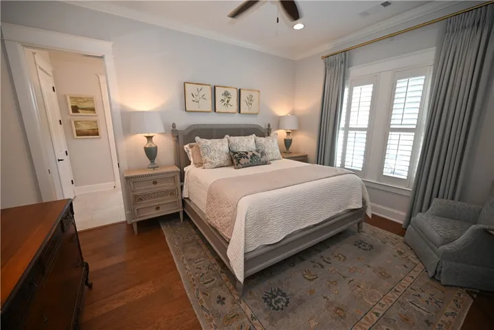 Peaceful primary suite.