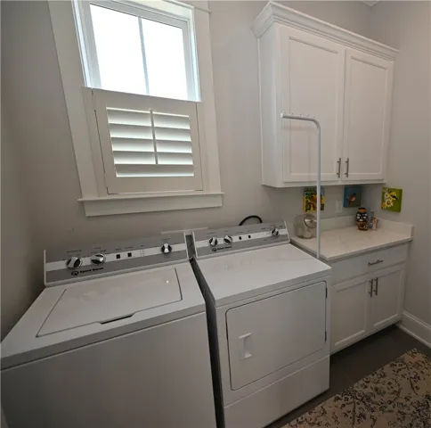 Bright laundry room.