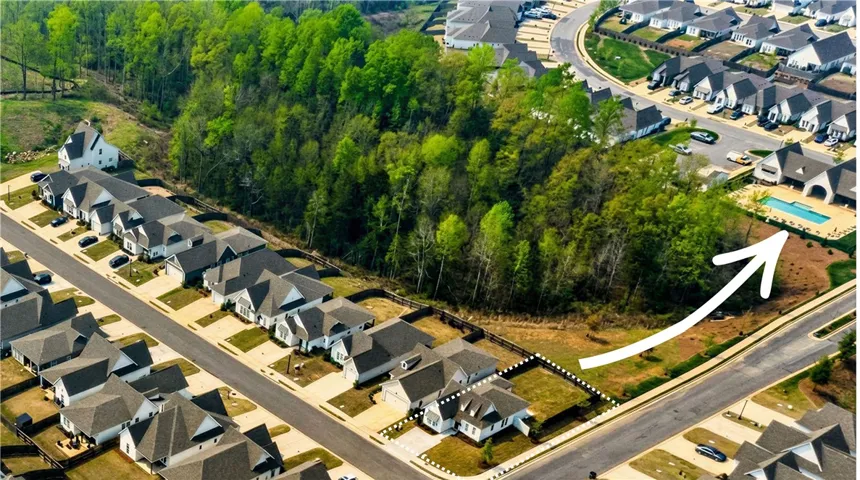 Convenient to community pool while still maintaining a nice buffer :-)