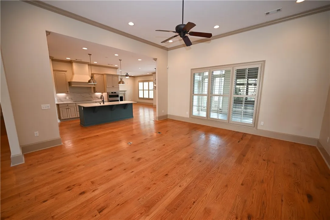 Large windows peeking into the enclosed patio!