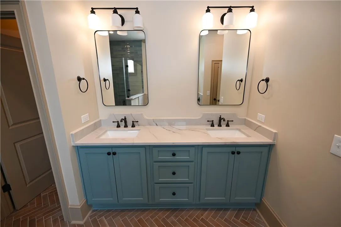 Double vanity.