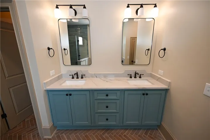 Double vanity.