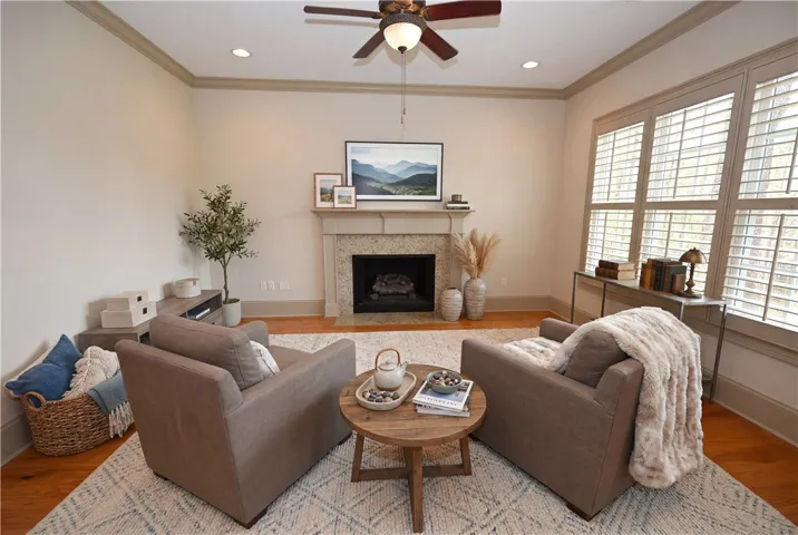 Second living space off of the kitchen (DIGITALLY STAGED) 
