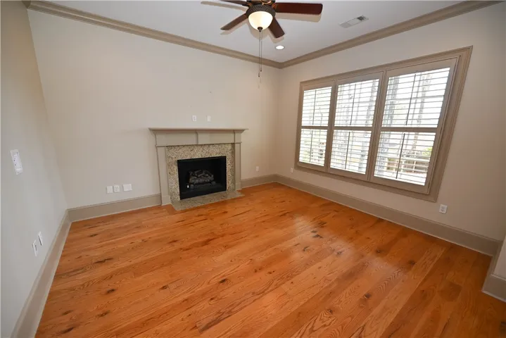 Secondary living space with gas fireplace.