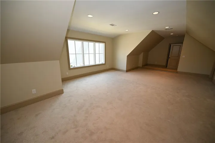 Windows overlooking the neighborhood.