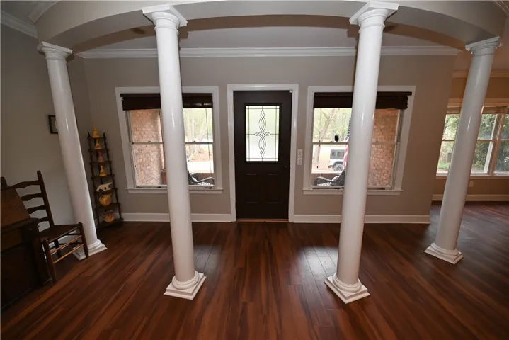 Grand columned foyer.