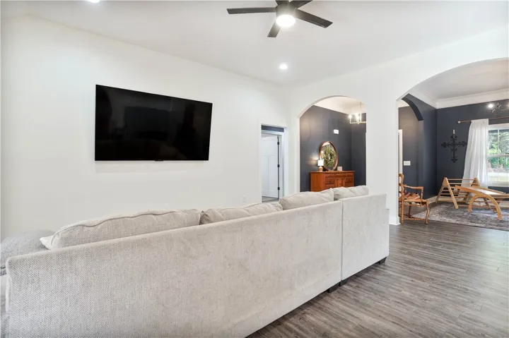 Living Area with view of entry way & Formal Dining Area / Flex Space