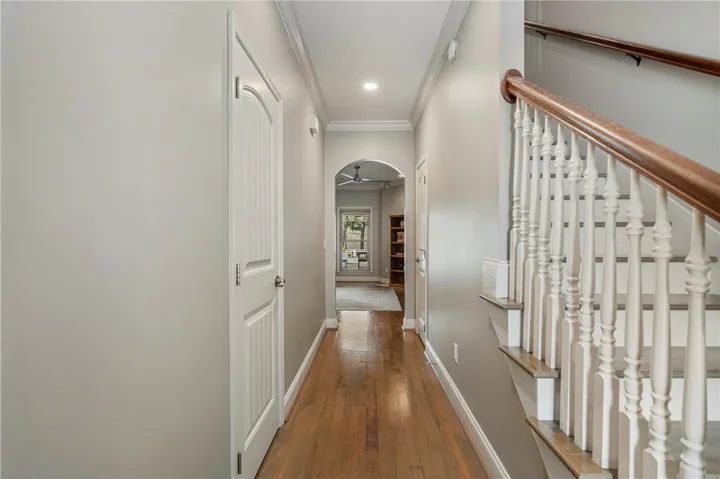 All the floors are hardwoods and tile in the bathroom and kitchen