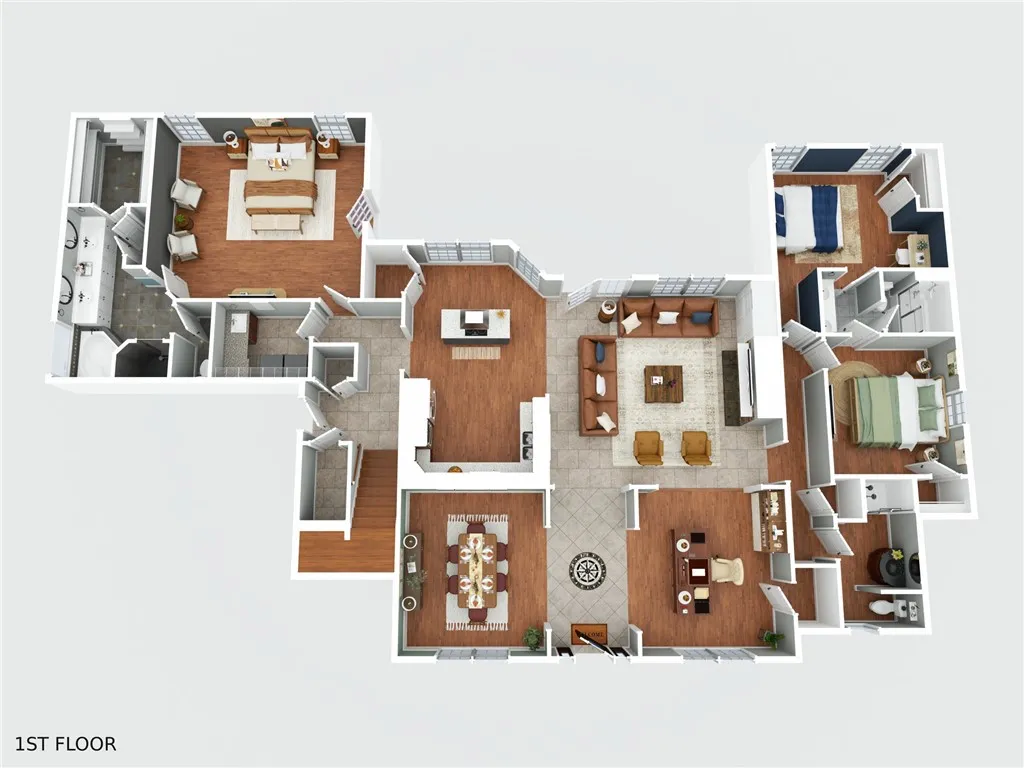 3D Virtually Staged Floor Plan