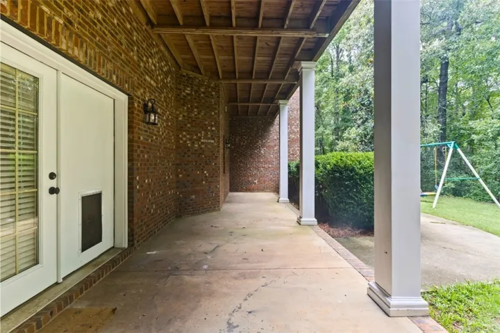 Back patio off the basement