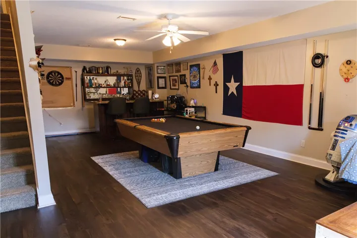 Game Room with Bar in Finished Walk out Basement