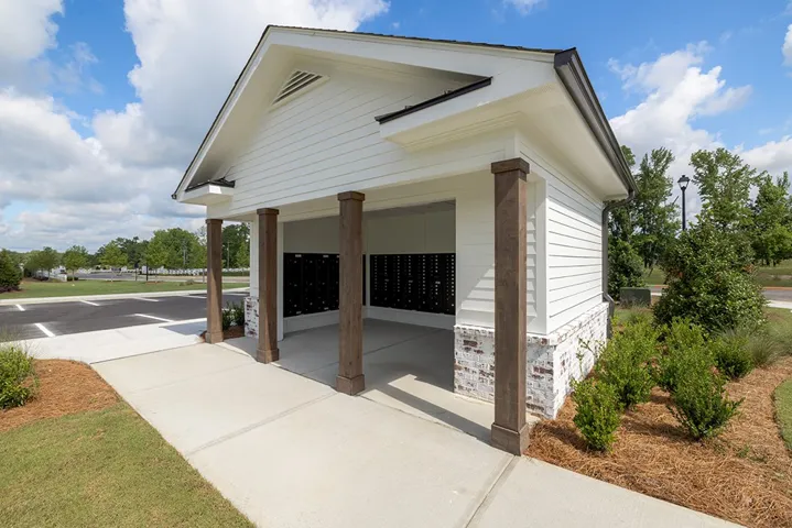 This community amenity offers convenient mail access with ample parking nearby.