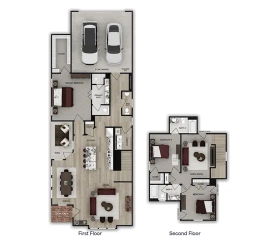 Explore the functional and inviting layout across two levels.