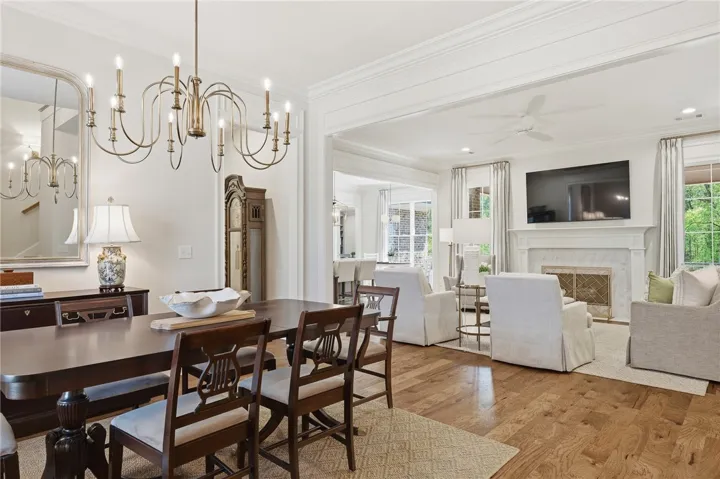 The living room is visible from the entry, creating an inviting first impression.