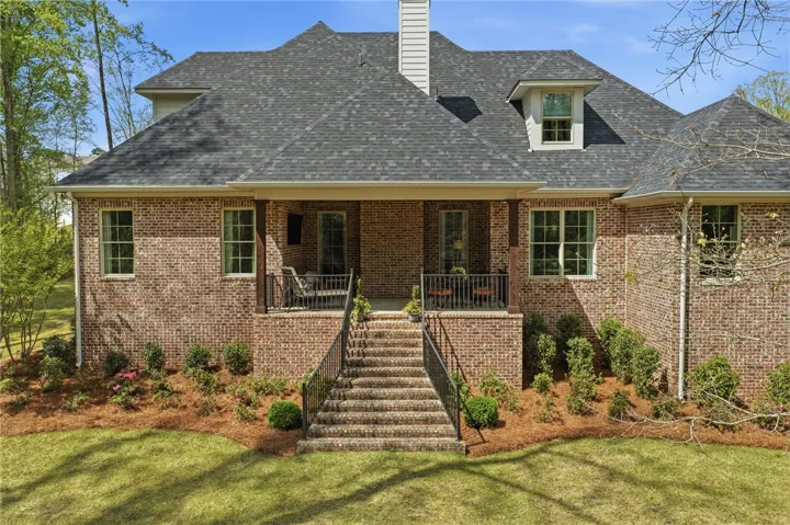 Stately rear elevation
