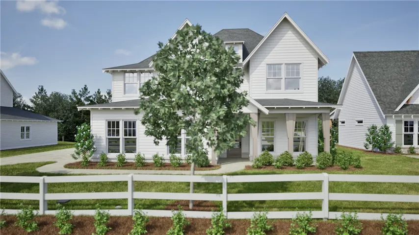 Rendering of The Hayes B in Auburn Farms. Exterior Color Scheme 12