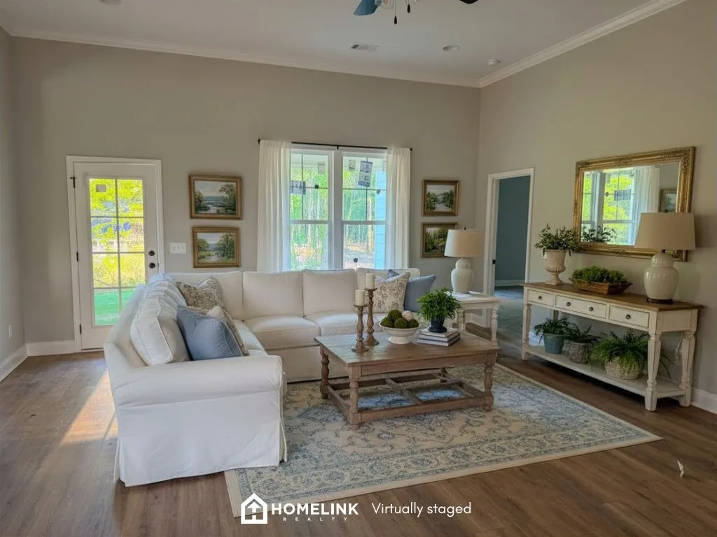 Virtually Staged Living Room