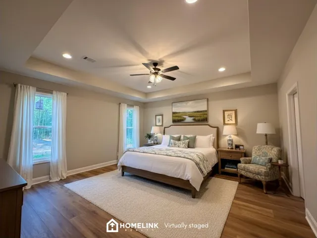 Virtually Staged Primary Bedroom