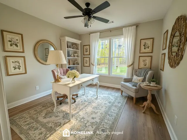 Virtually Staged Bedroom/Office